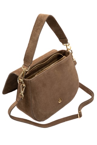 Sac porté épaule en nubuck Otia - Taupe