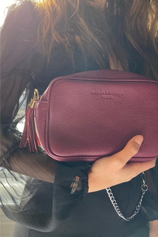 Sac bandoulière en cuir Gaby - Bordeaux