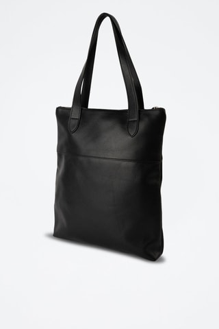 Tote bag en cuir Enzo - Noir