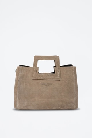 Sac à main et pochette en nubuck Jane  - Taupe