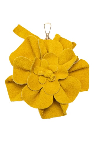 Porte-clés en nubuck Lini - Jaune