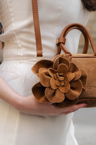 Porte-clés en nubuck Lini - Camel