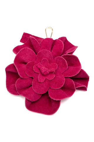 Porte-clés en nubuck Lini - Fuchsia
