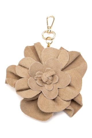 Porte-clés en nubuck Lini - Taupe