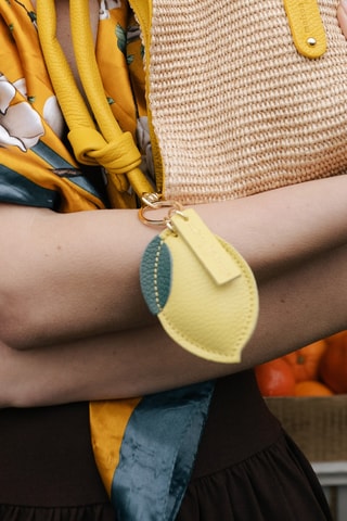 Porte-clés en cuir Spritz - Jaune