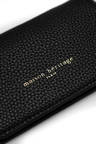 Etui pour lunettes en cuir Lune - Noir