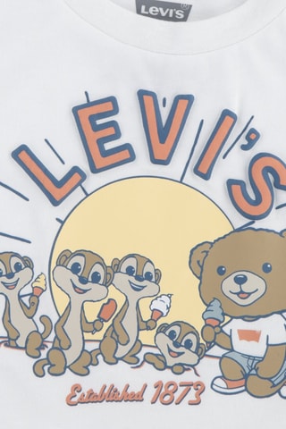 T-shirt et short en jean - Blanc et bleu