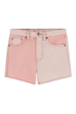 Short en jean - Rouge