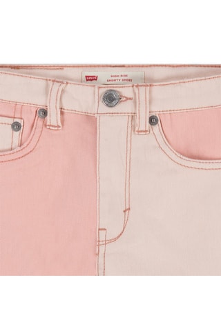 Short en jean - Rouge