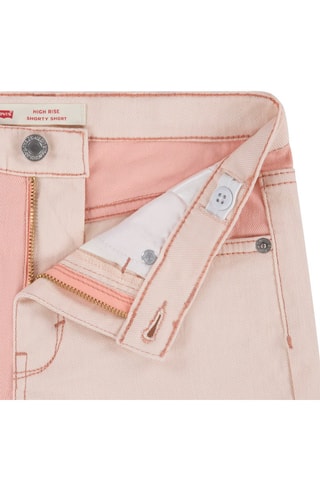 Short en jean - Rouge