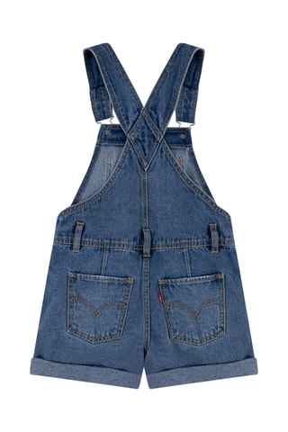 Salopette-short en jean - Rouge, bleu et orange