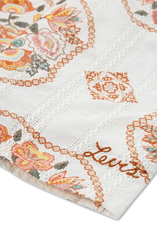 T-shirt - Blanc et orange