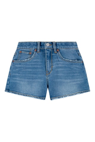 Short en jean - Blanc, rouge et bleu