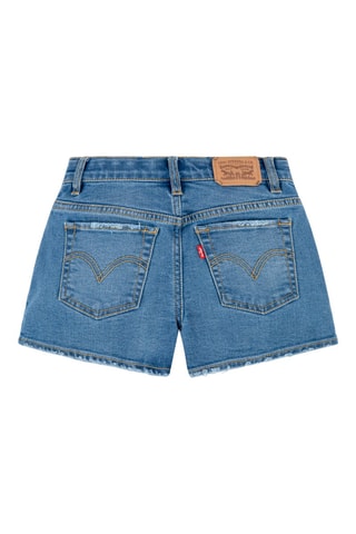 Short en jean - Blanc, rouge et bleu