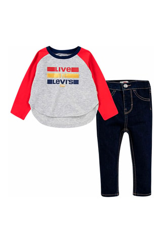T-shirt et jean - Gris