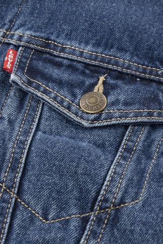 Veste en jean - Beige, rouge et bleu