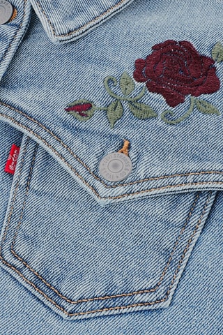 Veste en jean - Rouge, bleu et vert