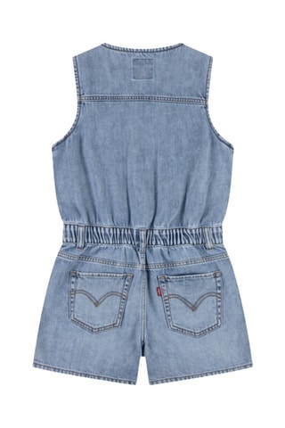 Combinaison en jean - Bleu, rose et rouge