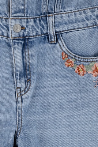 Combinaison en jean - Bleu, rose et rouge