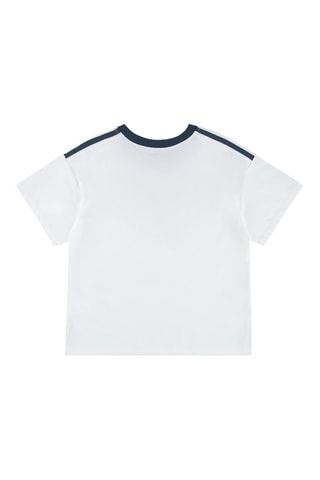 T-shirt - Blanc et bleu