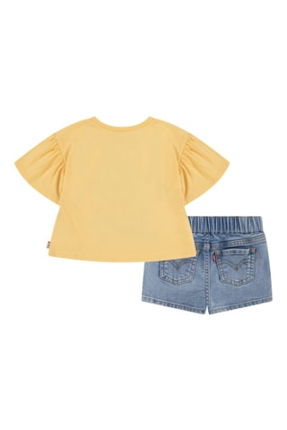 T-shirt et short en jean - Bleu et jaune
