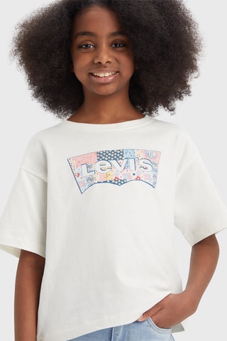 T-shirt - Blanc, bleu et rose