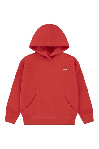 Sweat à capuche - Blanc et rouge