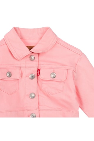 Veste en jean - Blanc, rouge et rose