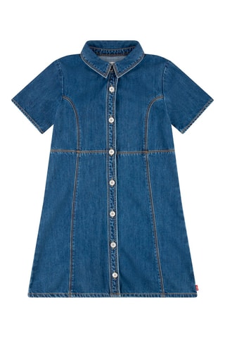 Robe en jean - Blanc, rouge et bleu
