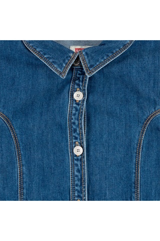 Robe en jean - Blanc, rouge et bleu