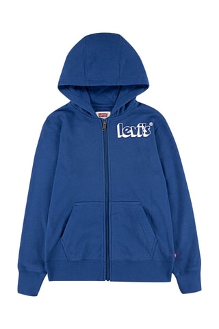 Sweat à capuche - Blanc et bleu
