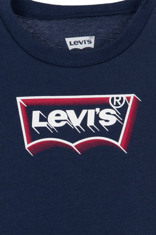 T-shirt en coton biologique - Blanc, rouge et bleu