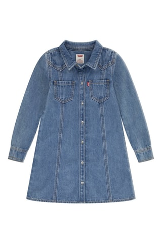 Robe chemise en jean - Bleu