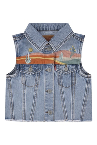 Veste sans manches en jean - Bleu