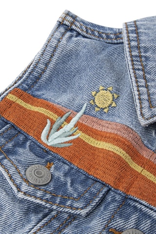 Veste sans manches en jean - Bleu