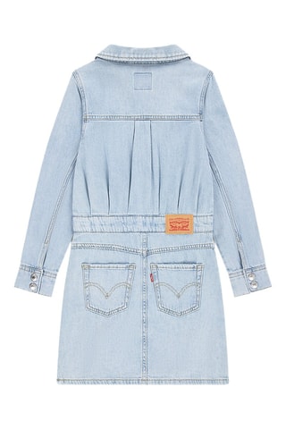 Robe trompe-l’œil en jean - Blanc, rouge et bleu