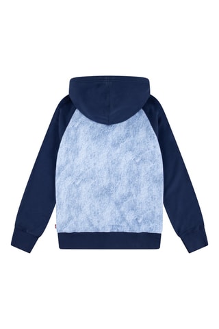 Sweat bi-matière Trompe l’œil - Bleu