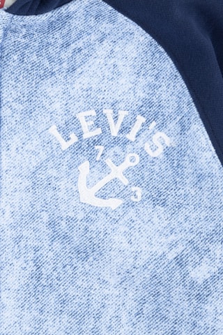 Sweat bi-matière Trompe l’œil - Bleu