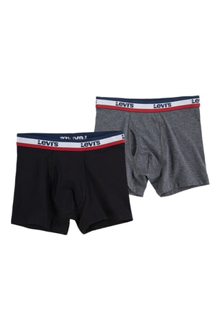 2 boxers - Gris et noir