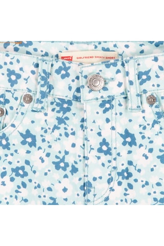 Short en jean - Blanc et bleu