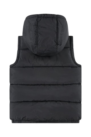 Doudoune sans manches à capuche - Blanc, noir et rouge