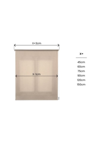 Tenda Clip & Fix Translucide - Beige scuro