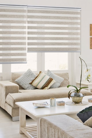 Estore dia e noite Platinum - Bege mesclado