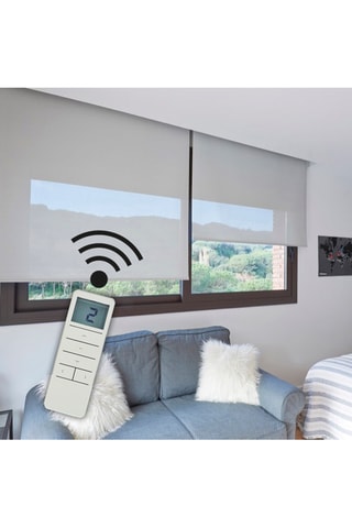 Estore de enrolar motorizado Screen - Cinzento