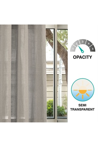 Tenda semitrasparente Stone - Grigio chiaro