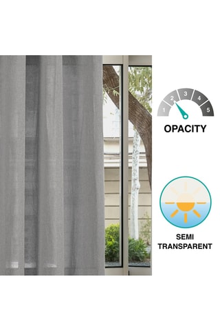 Tenda semitrasparente Stone - Grigio scuro