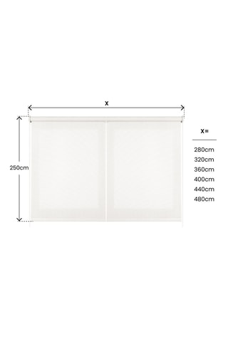 2 estores de enrolar solares XXL Screen Pro - Branco