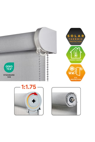 2 estores de enrolar solares XXL Screen Pro - Cinzento-escuro