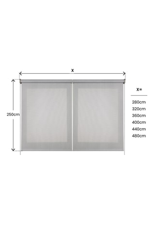 2 estores de enrolar solares XXL Screen Pro - Cinzento-escuro