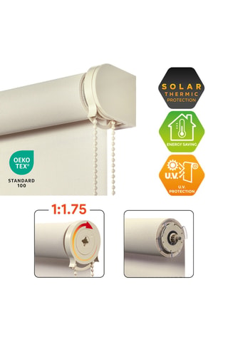2 estores de enrolar solares XXL Screen Pro - Cru